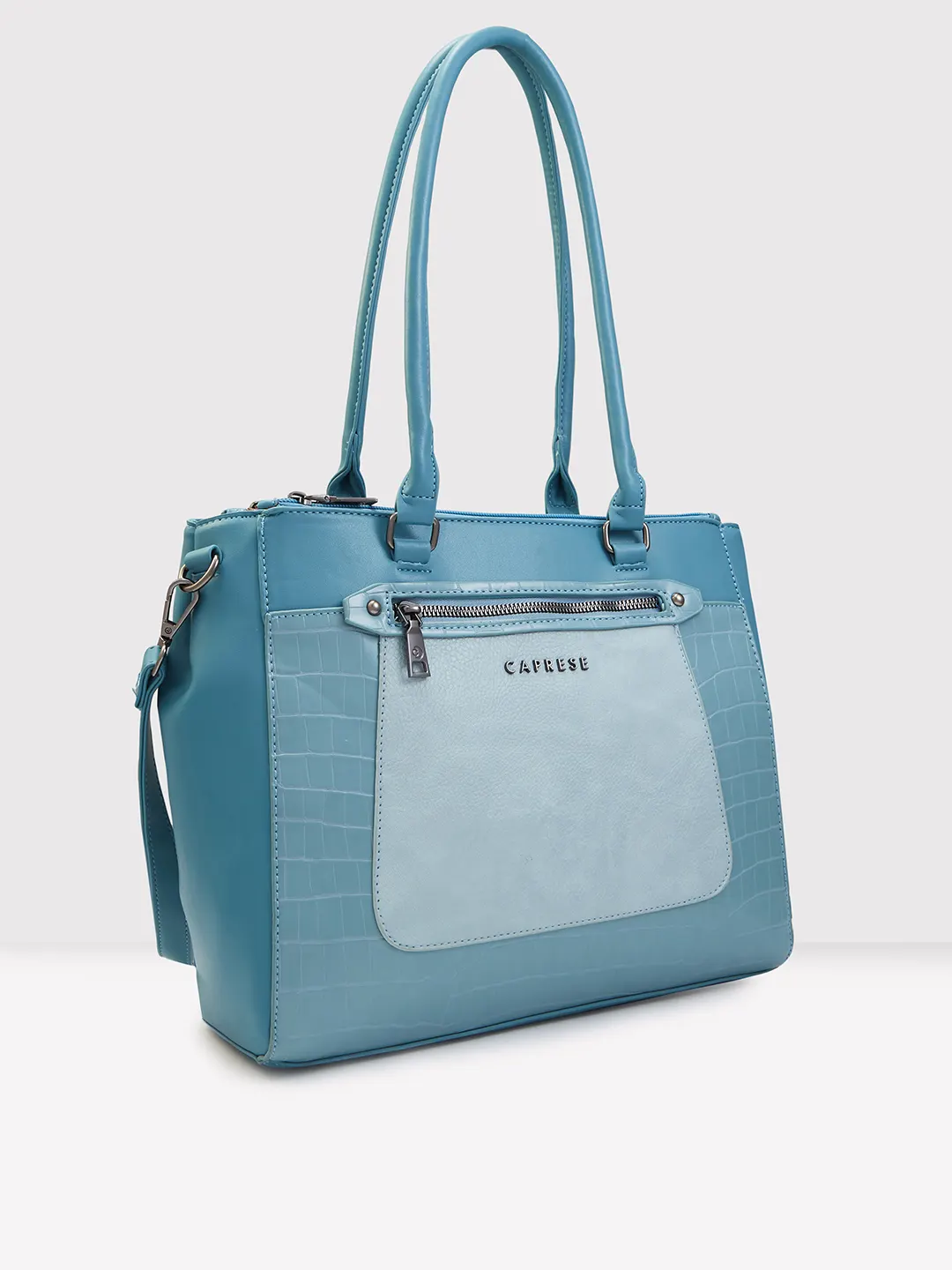 Caprese Gigi Large Sapphire Satchel Bag - Image 4