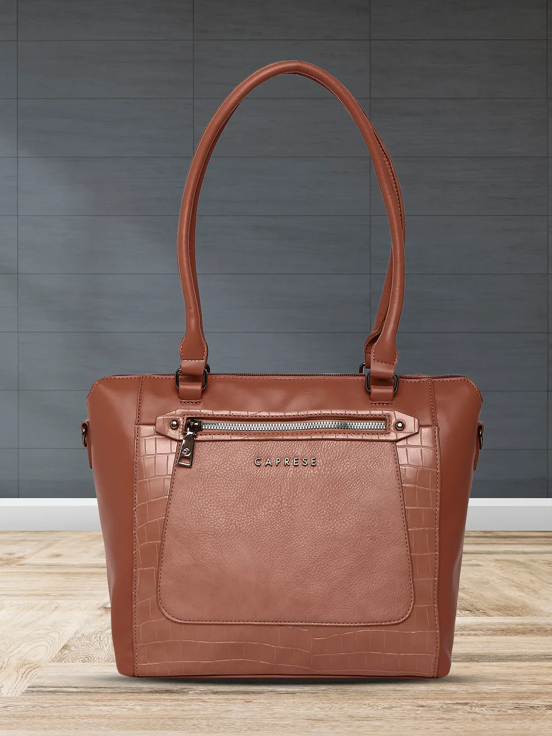 Caprese Gigi Large Nude Tote Bag - Image 2