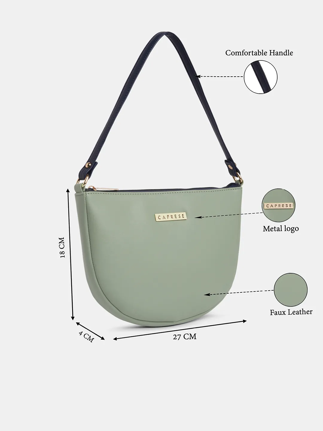 Caprese Ginger Medium Mint Green Hobo Bag - Image 3