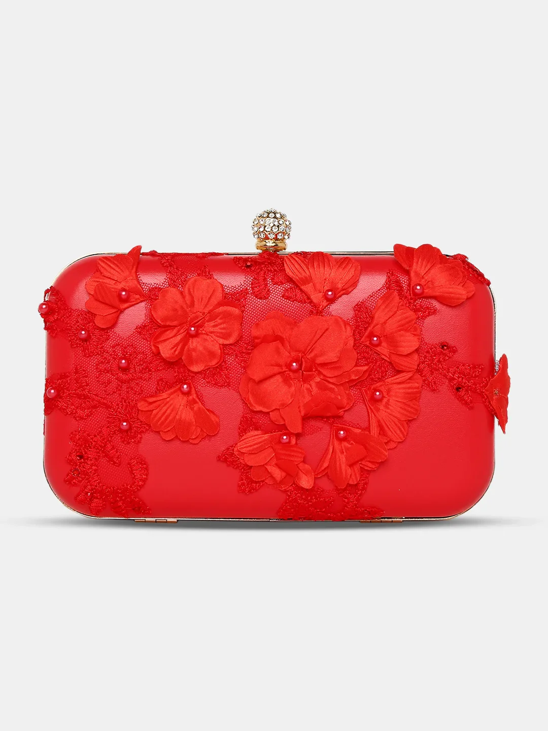 Caprese Gloria Small Red Clutch