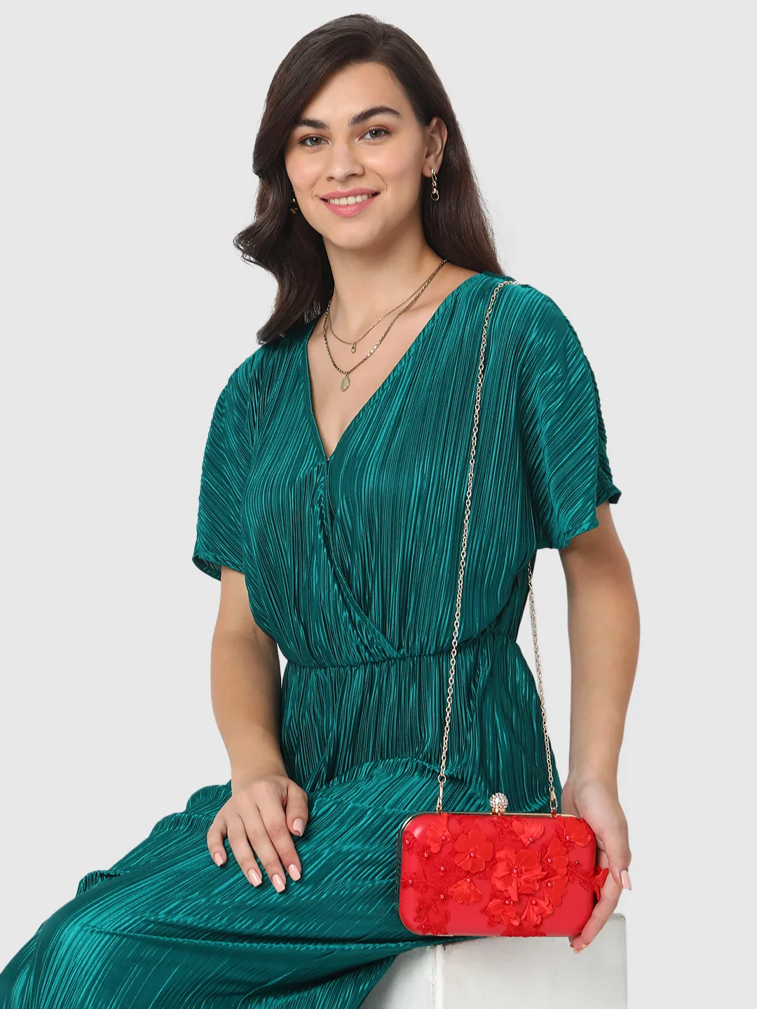 Caprese Gloria Small Red Clutch - Image 11