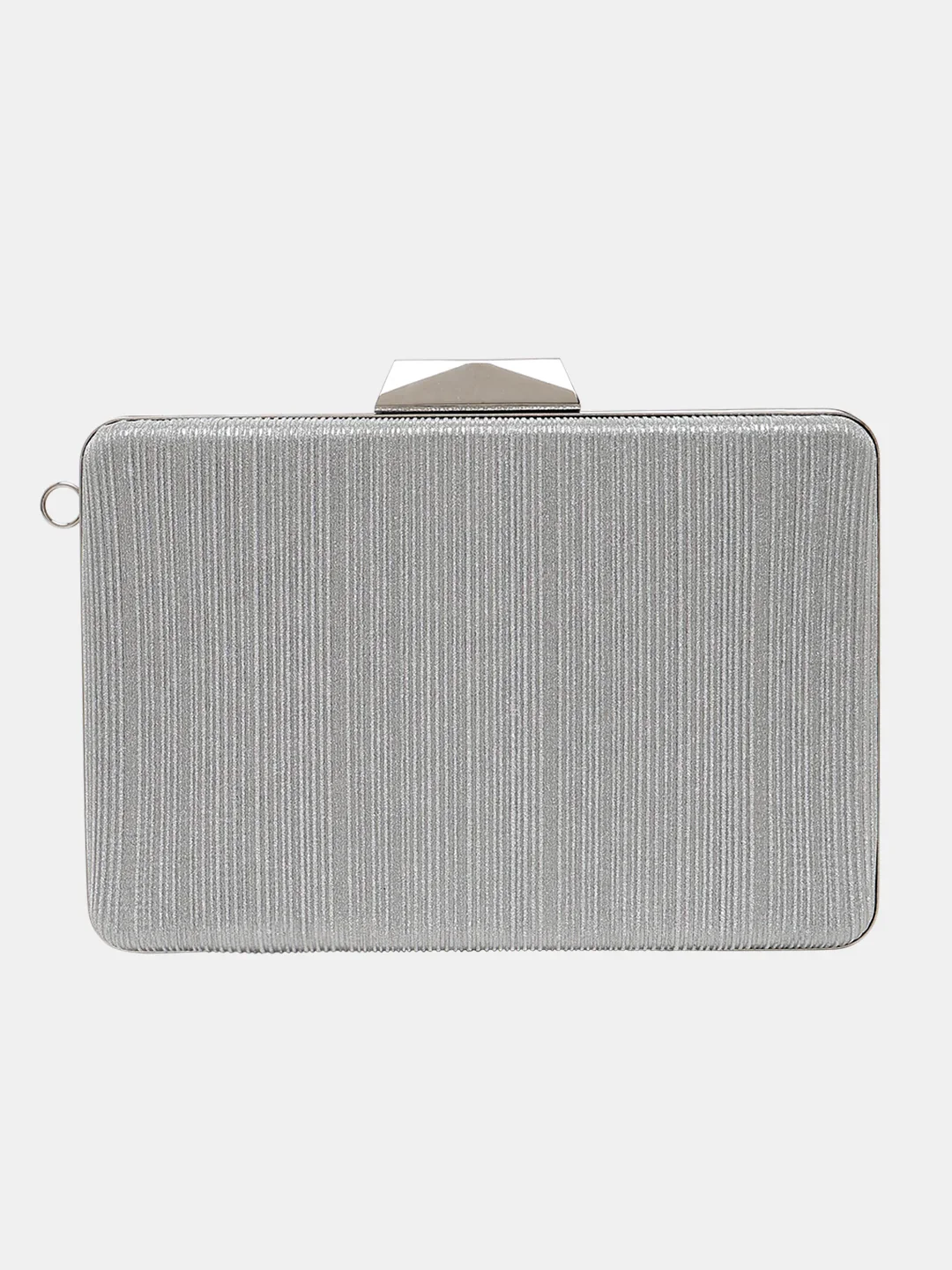 Caprese Goldy Small Silver Clutch