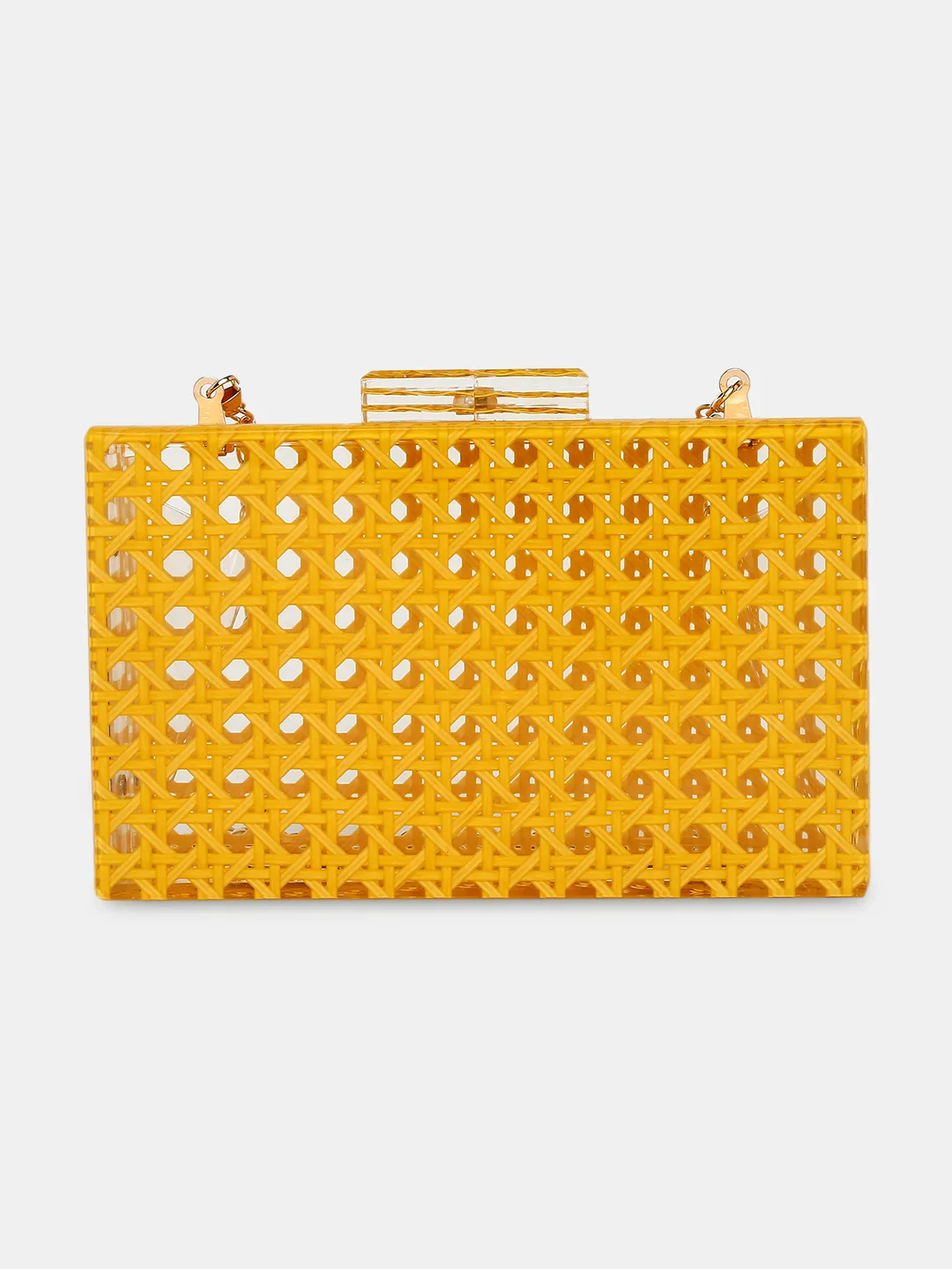 Caprese Golia Small Yellow Clutch