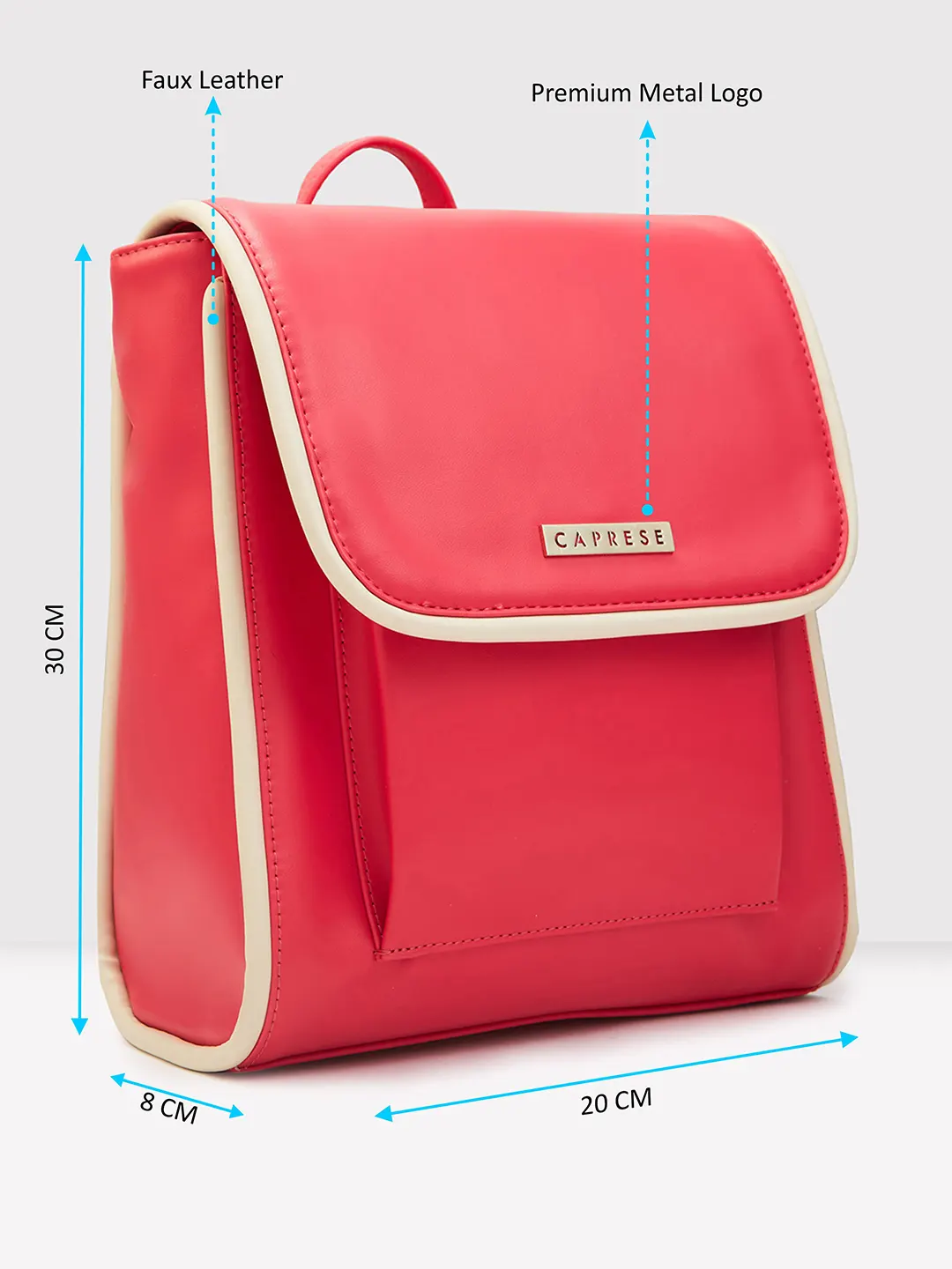 Caprese Gracie Medium Magenta Backpack - Image 7