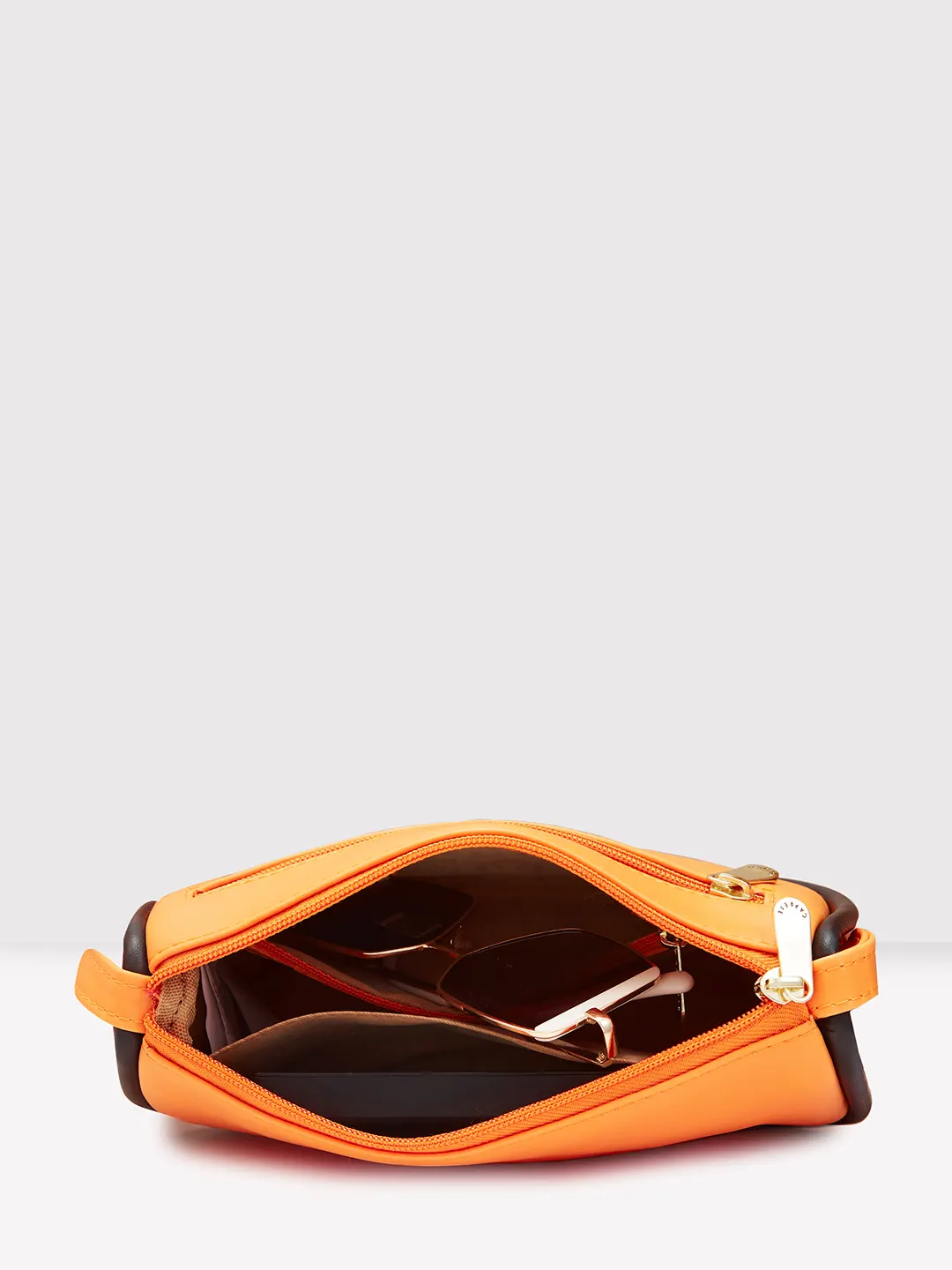 Caprese Gracie Medium Orange Baguette Bag - Image 10