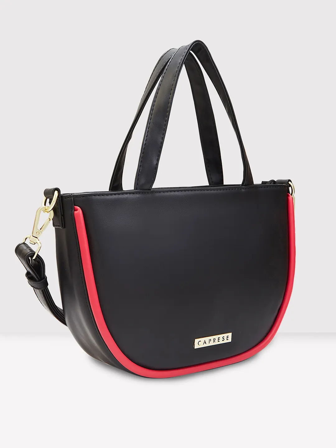 Caprese Gracie Medium Black Satchel Bag - Image 6