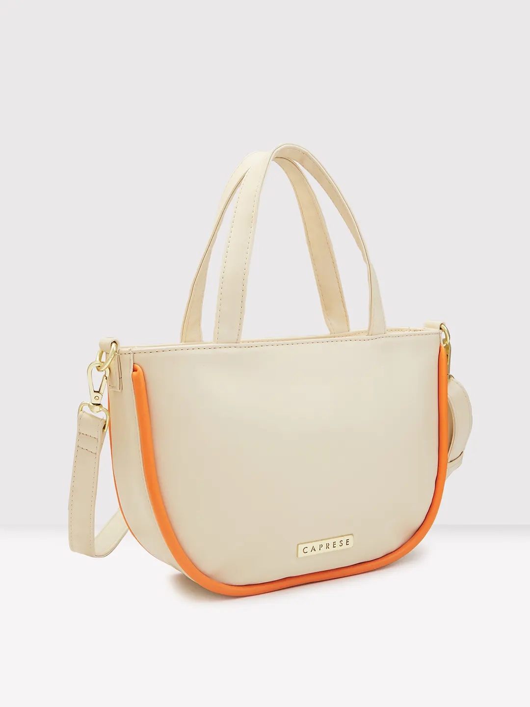 Caprese Gracie Medium Cream Satchel Bag - Image 6