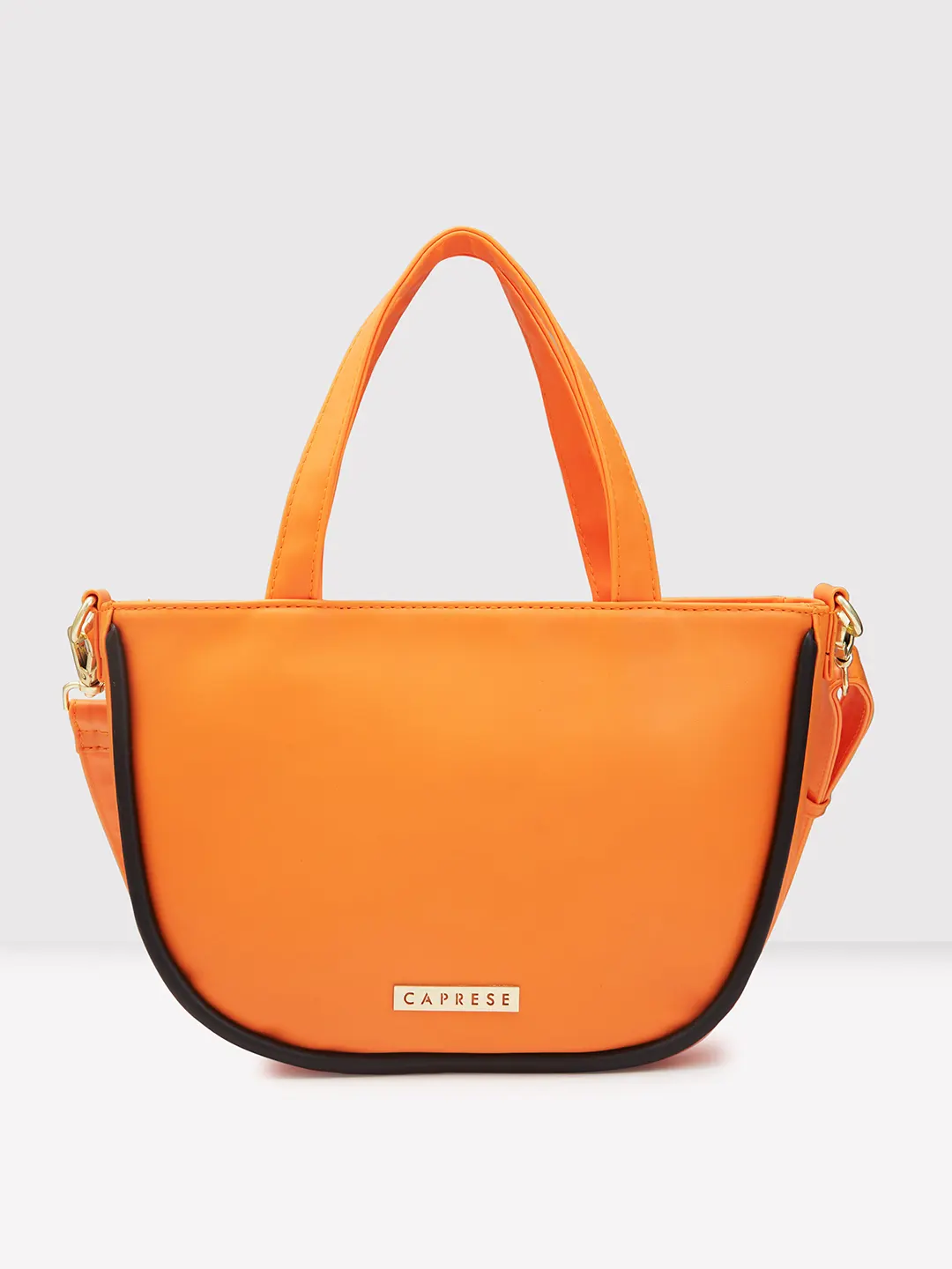 Caprese Gracie Medium Orange Satchel Bag - Image 4