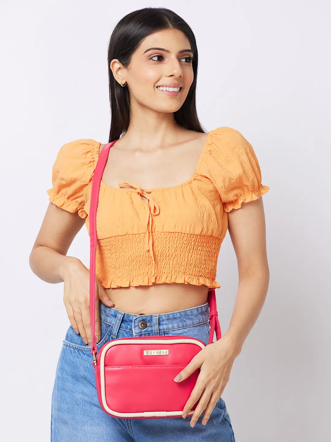 Caprese Gracie Medium Magenta Sling Bag - Image 2