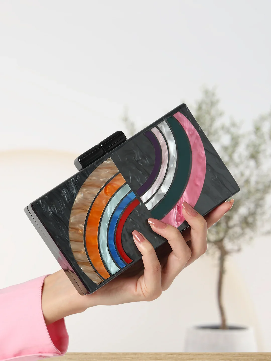 Caprese Greta Small Black Clutch - Image 2