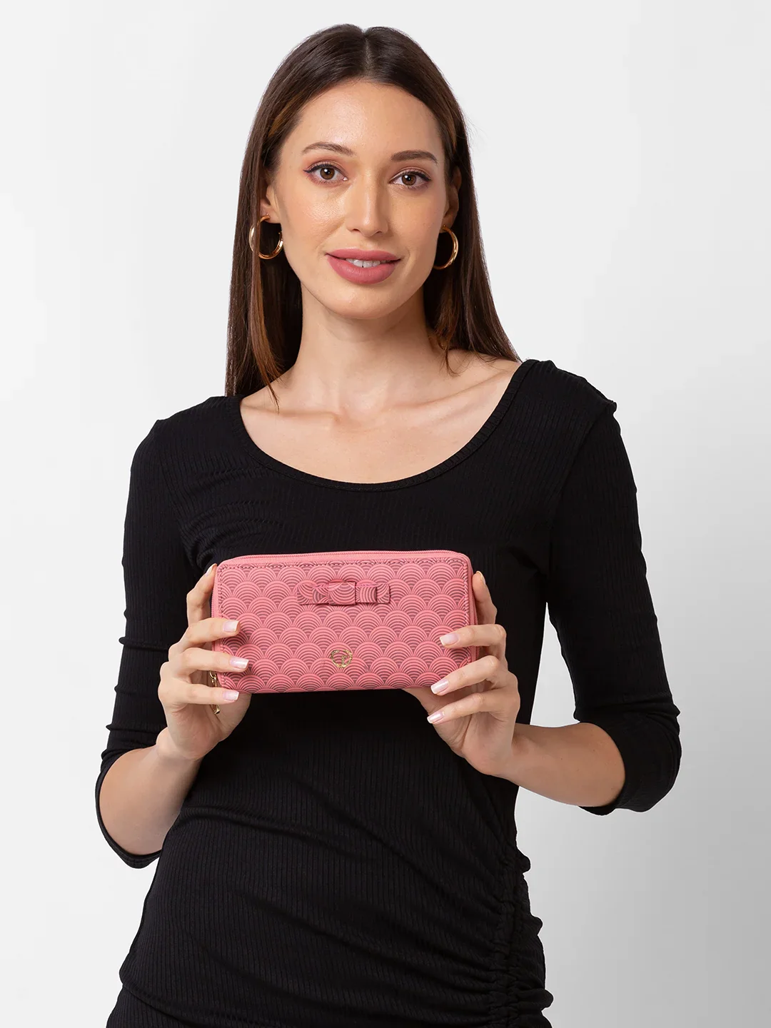 Caprese Greta Large Pink Zip Around Wallet - Image 2