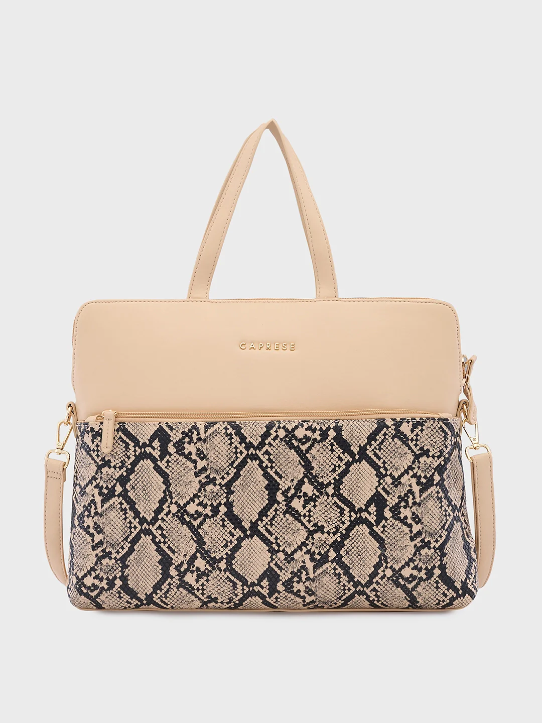 Caprese Gypsy Large Beige Laptop Bag