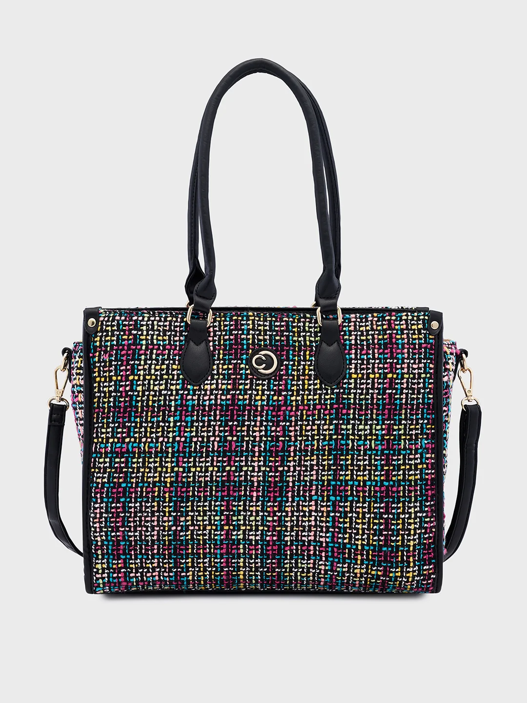 Caprese Harmonee Large Black Tote Bag