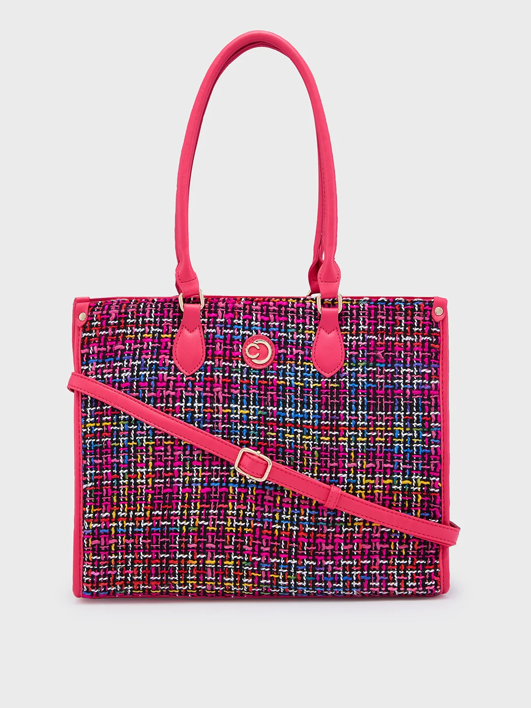 Caprese Harmonee Large Fuchsia Tote Bag - Image 14