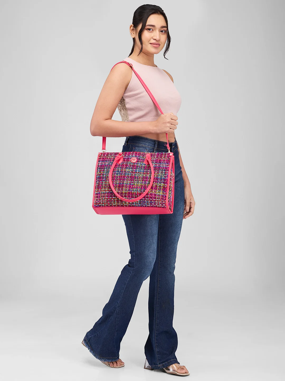 Caprese Harmonee Large Fuchsia Tote Bag - Image 2