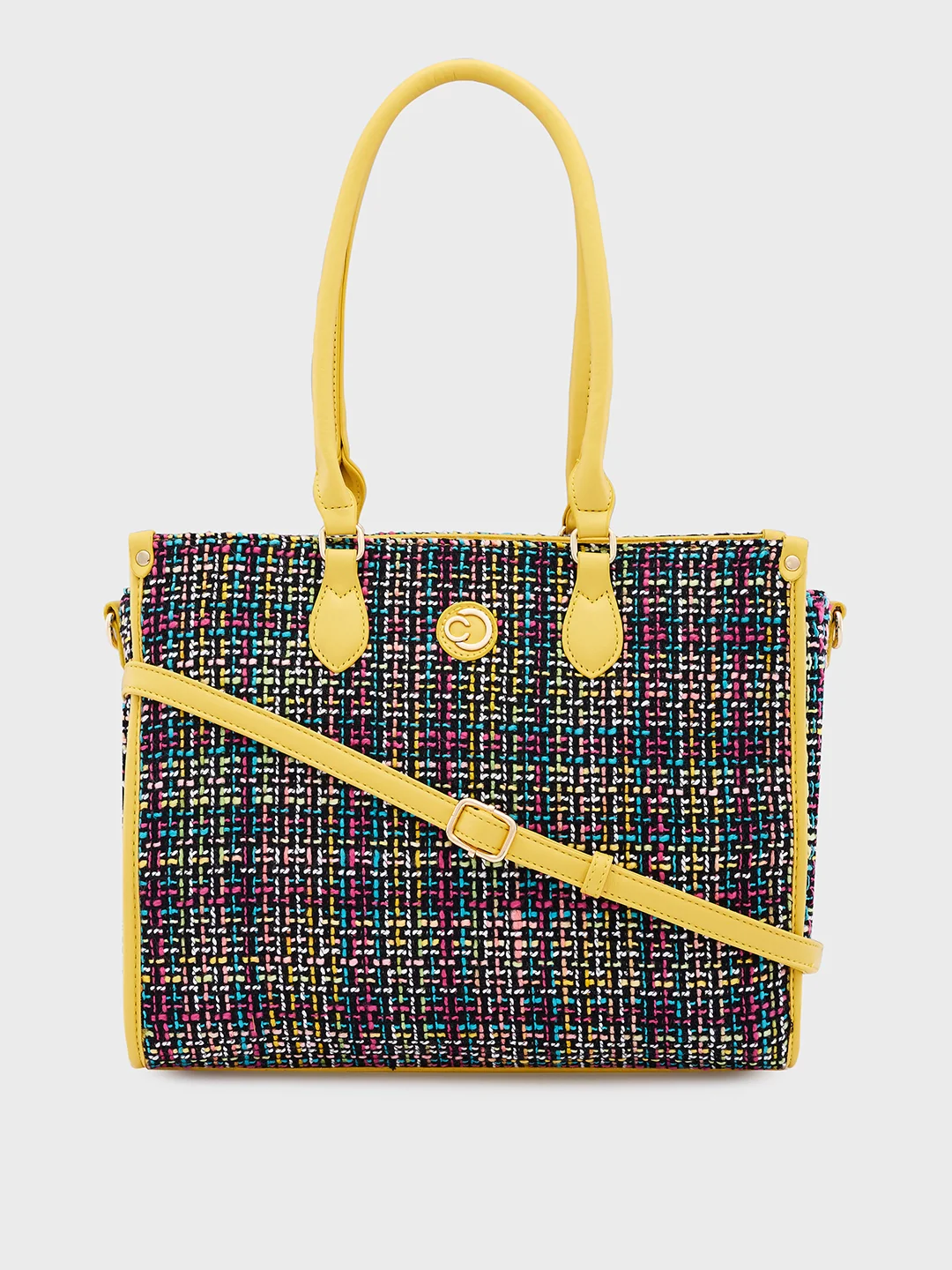 Caprese Harmonee Large Yellow Tote Bag - Image 14