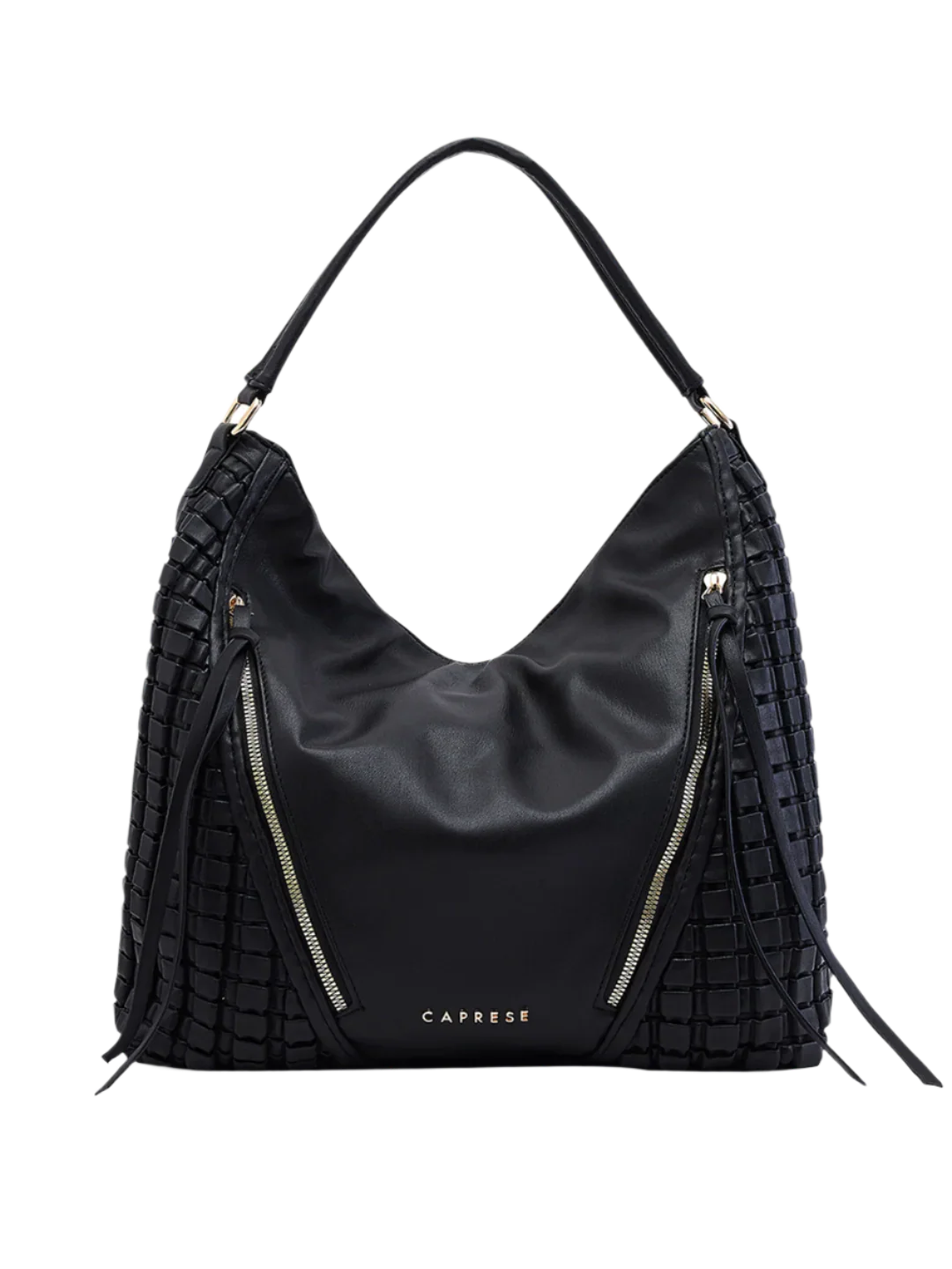 Caprese Havana Large Black Satchel Bag