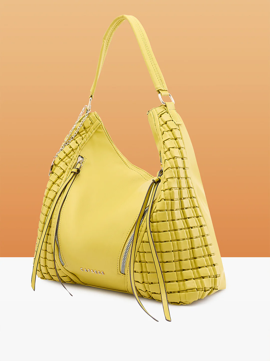 Caprese Havana Large Pastel Yellow Hobo Bag - Image 10