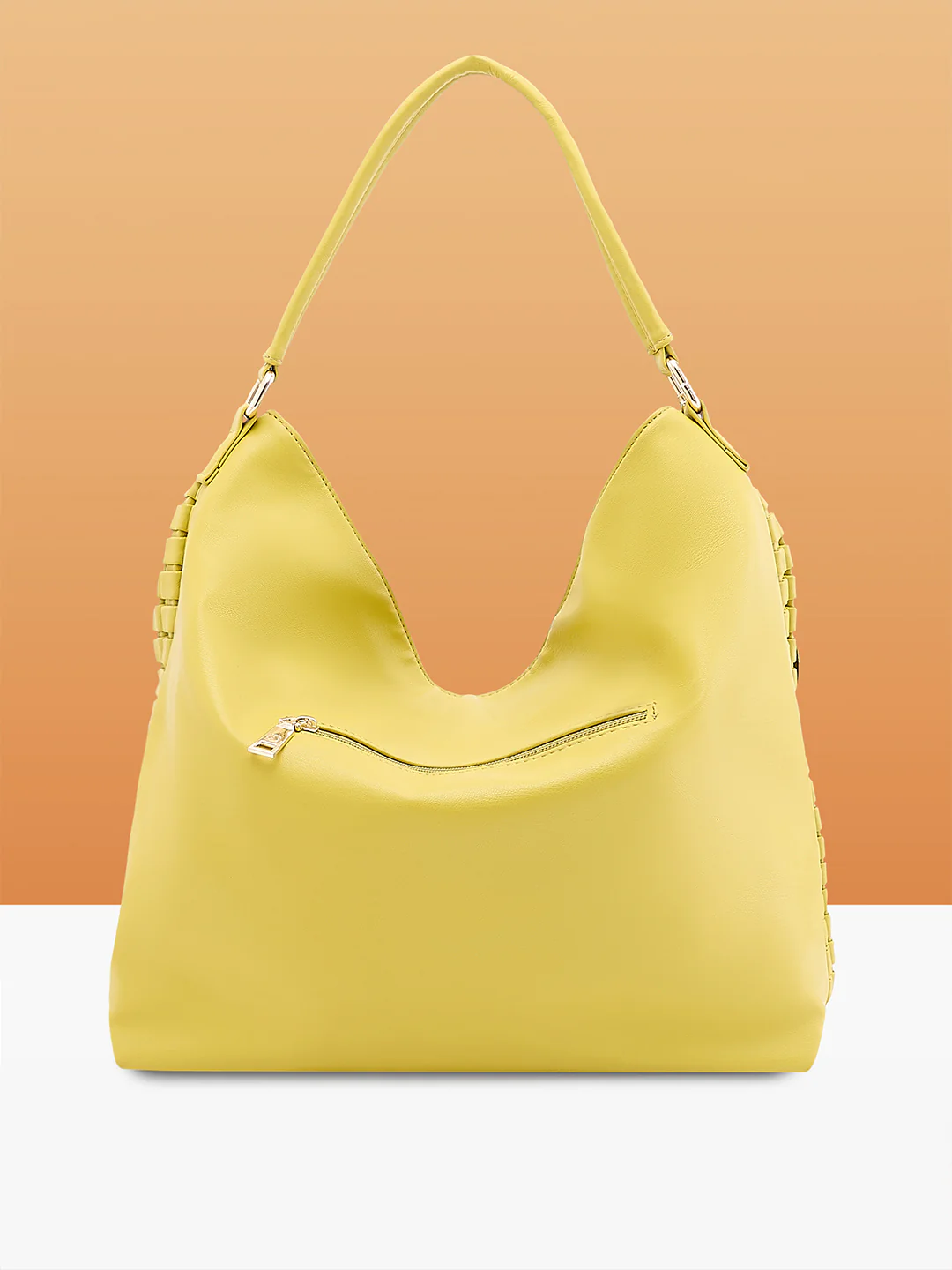Caprese Havana Large Pastel Yellow Hobo Bag - Image 5
