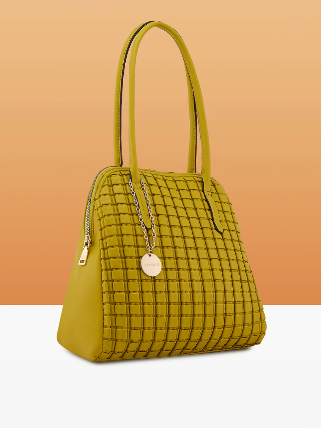 Caprese Havana Large Pastel Yellow Satchel Bag - Image 6