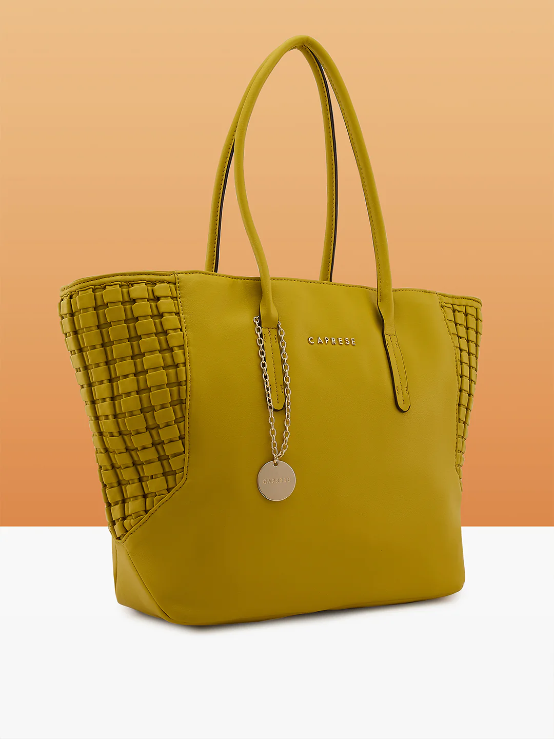 Caprese Havana Large Pastel Yellow Tote Bag - Image 6