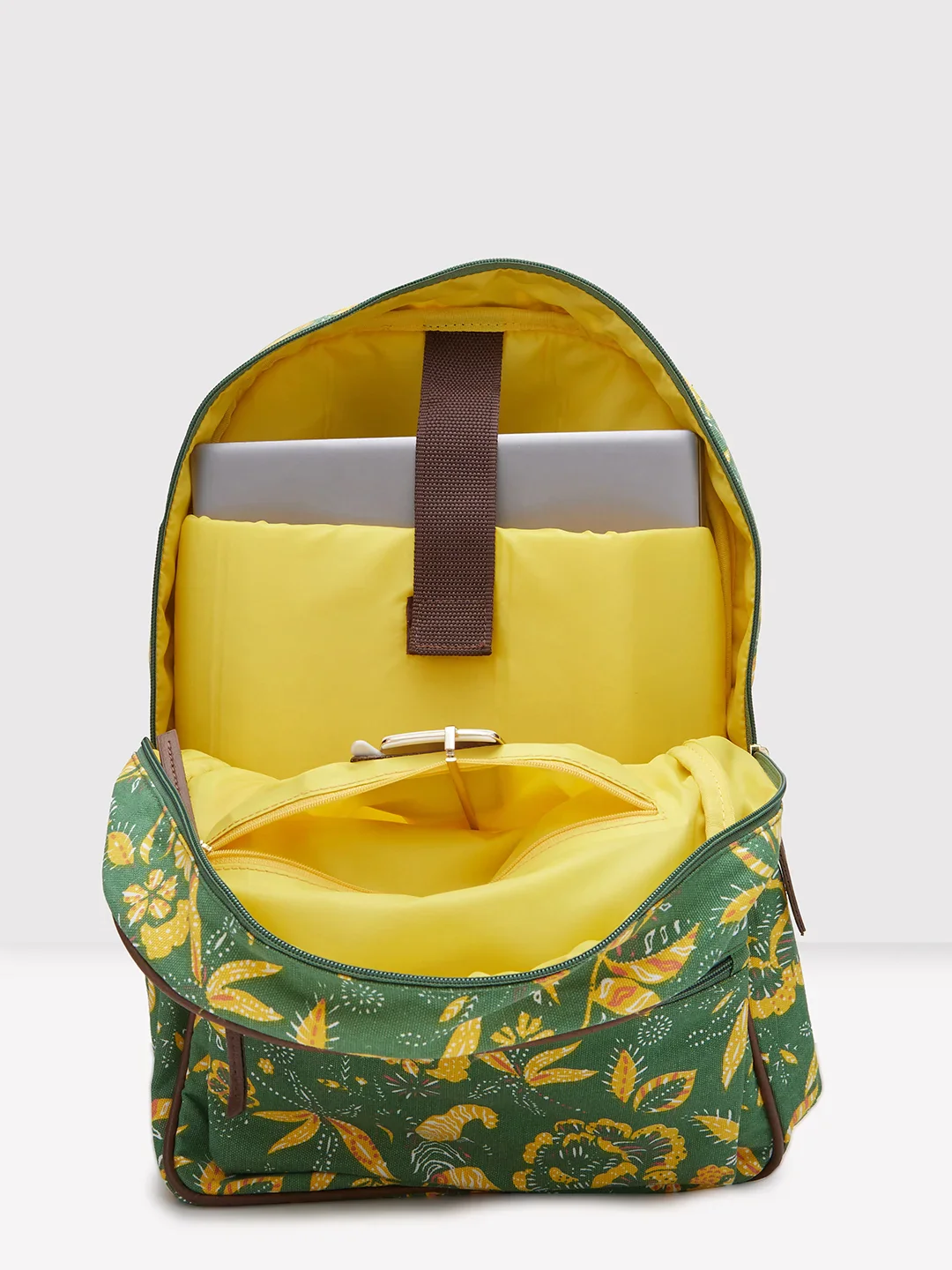 Caprese Hazel Large Olive Laptop Backpack - Image 7