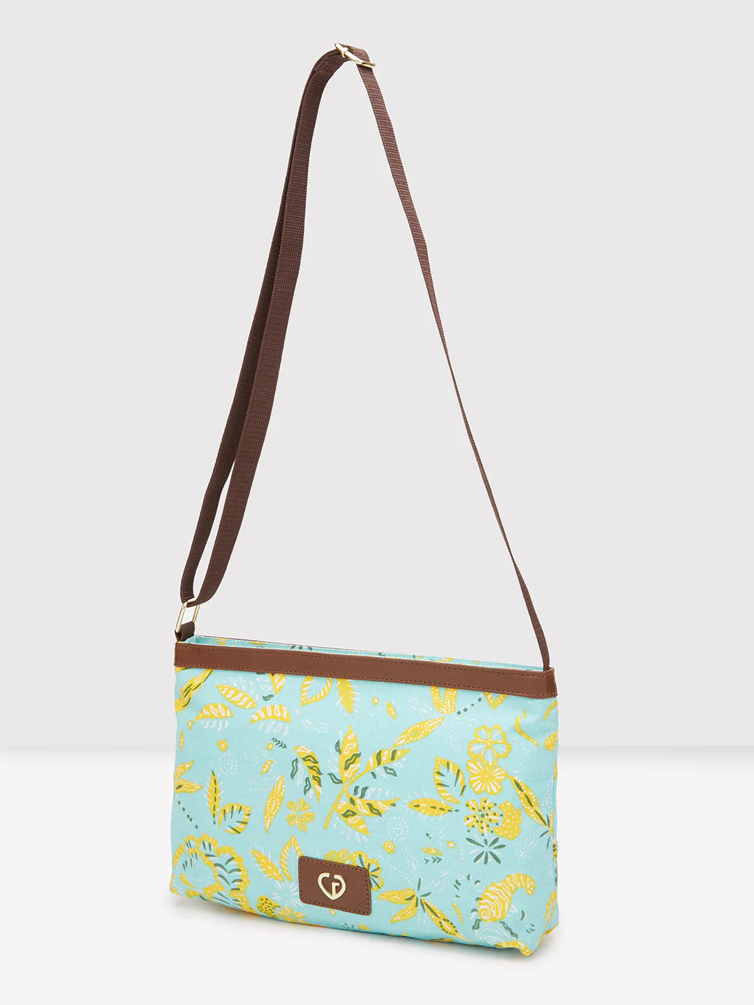 Caprese Hazel Large Aqua Sling Bag - Image 3