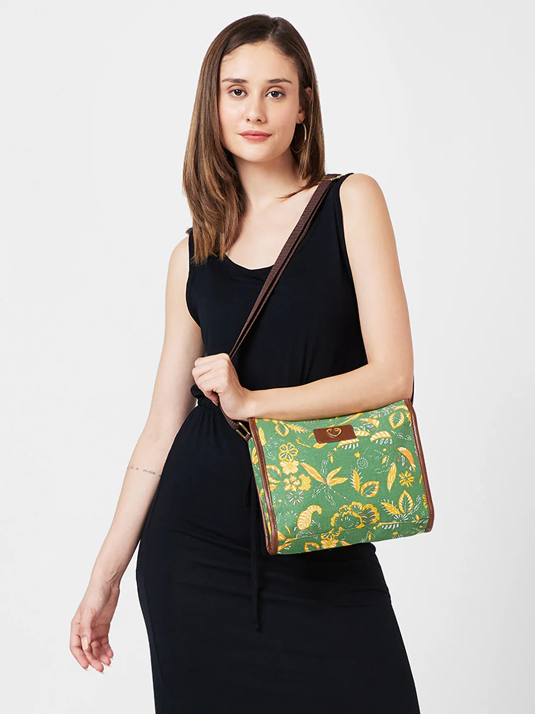 Caprese Hazel Medium Olive Sling Bag - Image 2