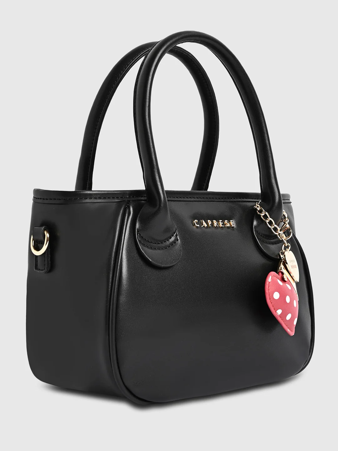 Caprese Hearty Medium Black Satchel Bag - Image 16