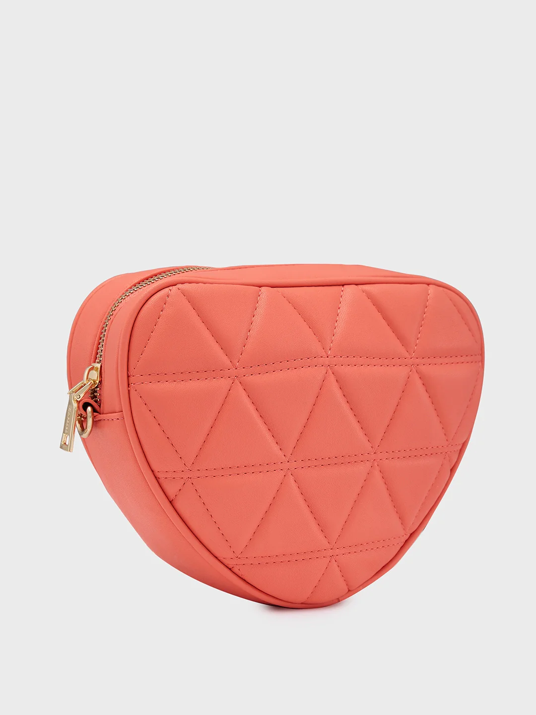 Caprese Hearty Small Coral Crossbody Bag - Image 4