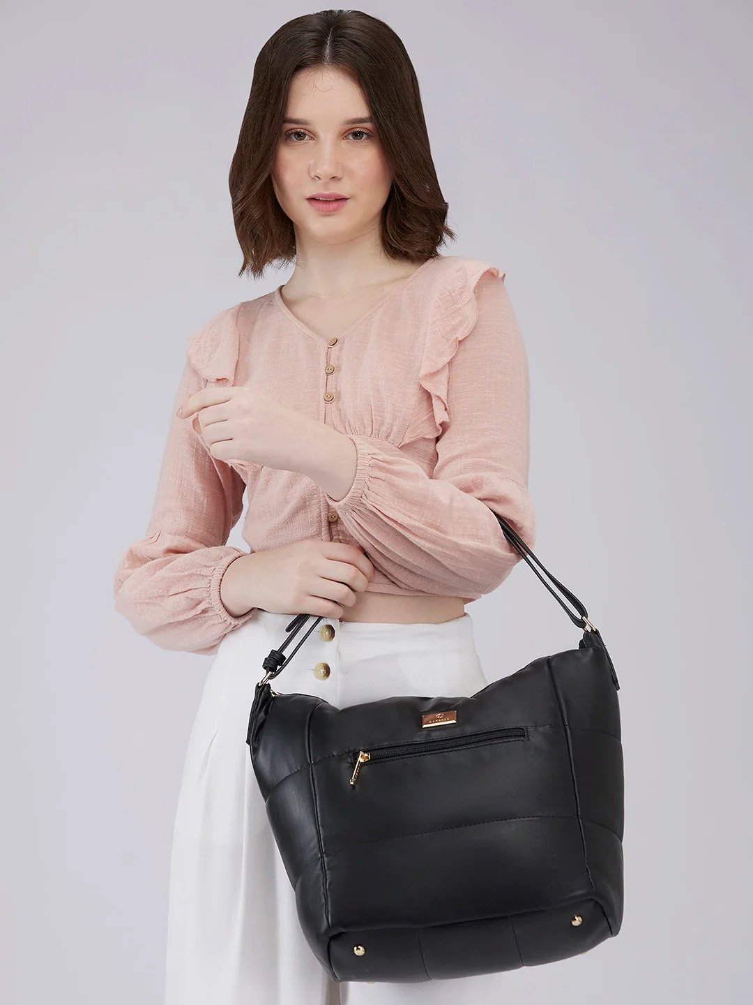 Caprese Heidi Medium Black Hobo Bag - Image 2
