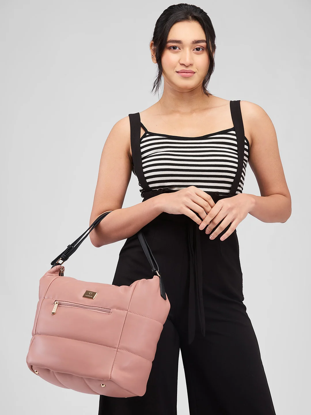 Caprese Heidi Medium Dusky Pink Hobo Bag - Image 2