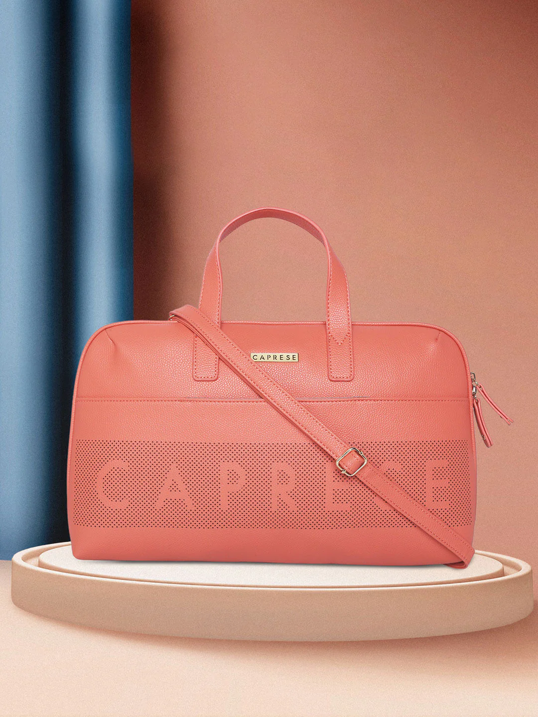 Caprese Heidi Large Coral Satchel Bag - Image 3