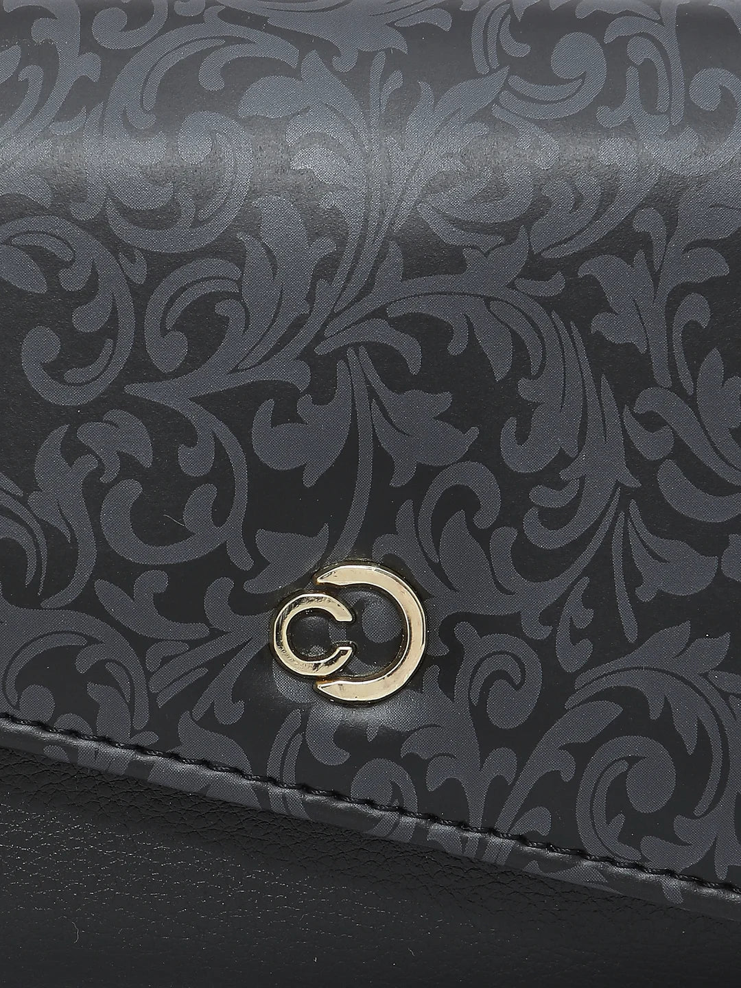 Caprese Helene Large Black Flapover Wallet - Image 7