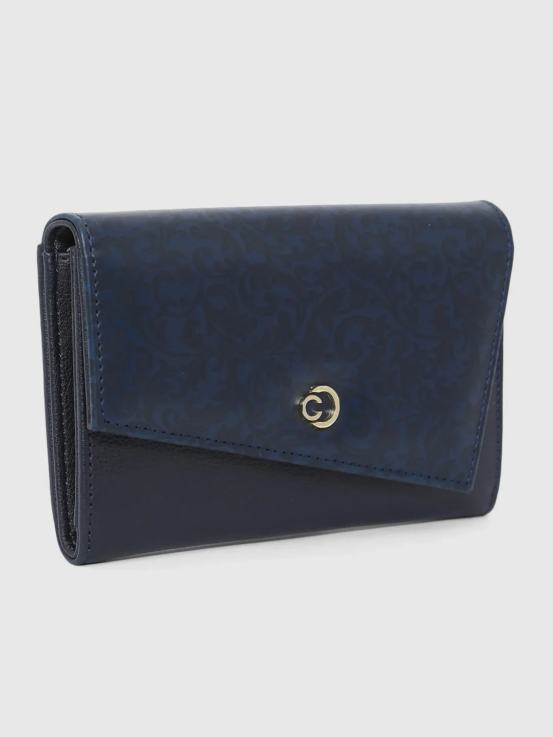 Caprese Helene Large Navy Flapover Wallet - Image 6
