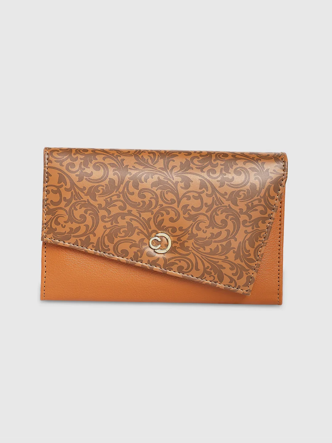 Caprese Helene Large Tan Flapover Wallet