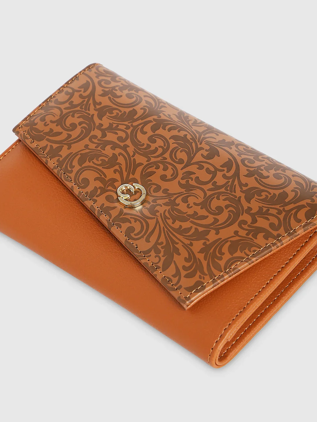 Caprese Helene Large Tan Flapover Wallet - Image 12