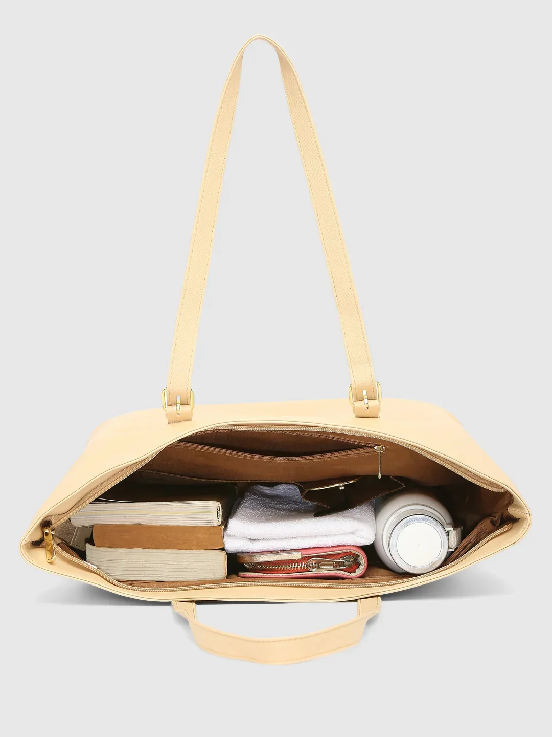 Caprese Holden Medium Beige Tote Bag - Image 8