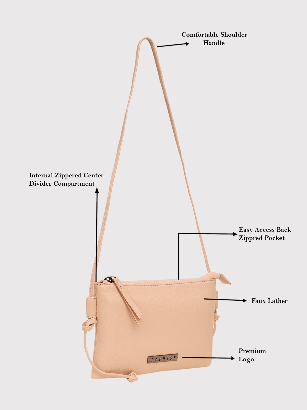 Caprese Indi Medium Stone Sling Bag - Image 3