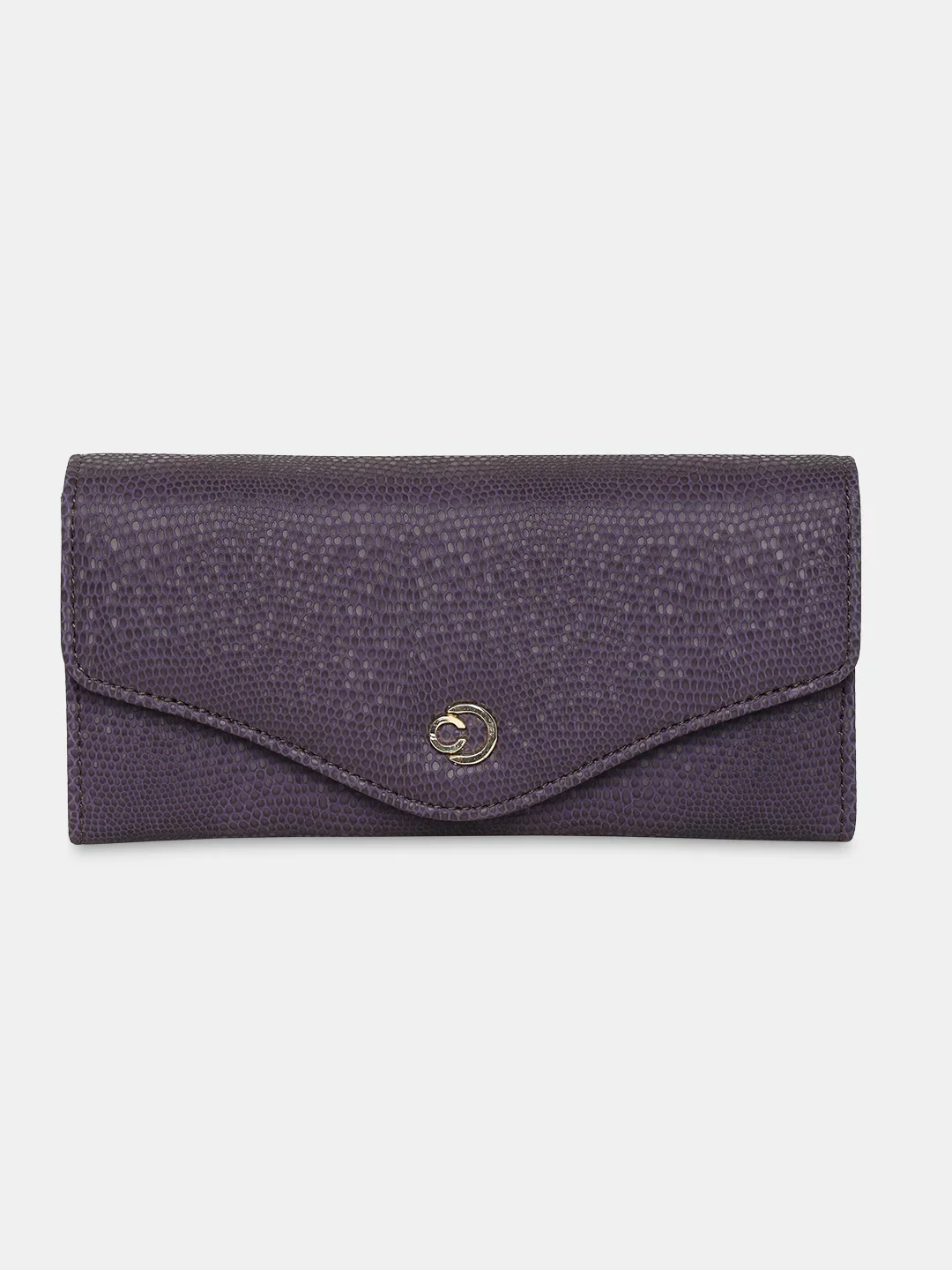 Caprese Ingrid Large Plum Flapover Wallet - Image 8