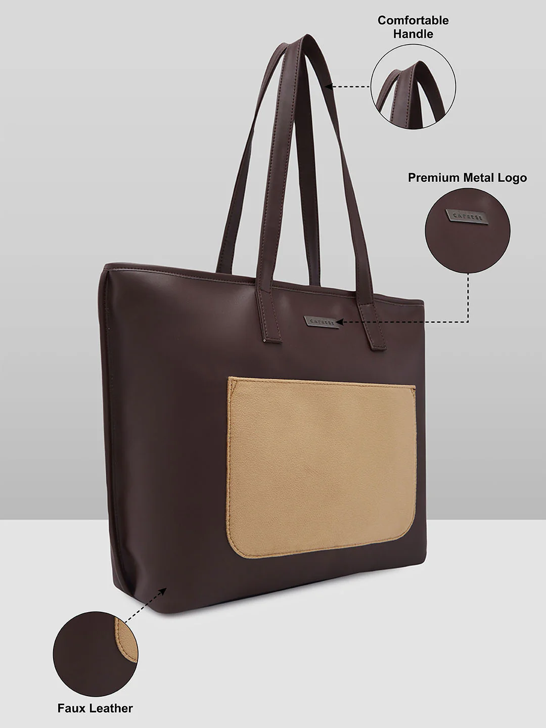 Caprese Irene Medium Brown Tote Bag - Image 6
