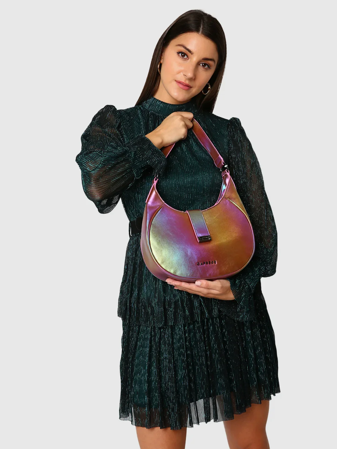 Caprese Iris Medium Blue Hobo Bag - Image 2