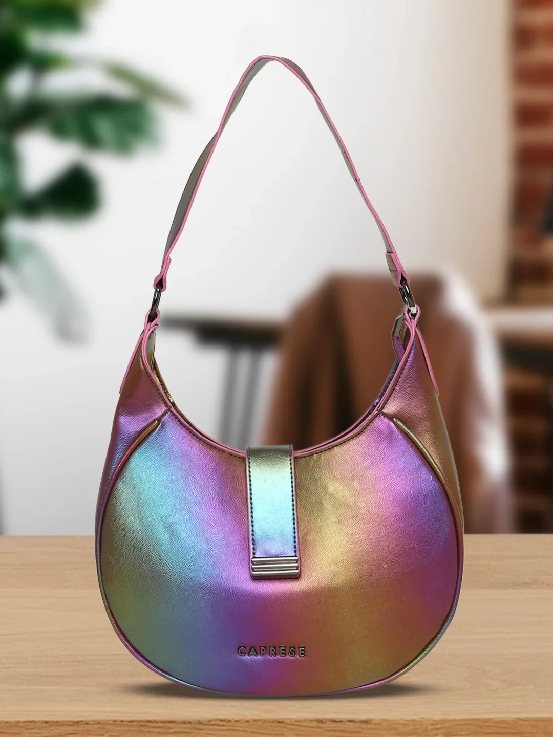 Caprese Iris Medium Blue Hobo Bag - Image 3