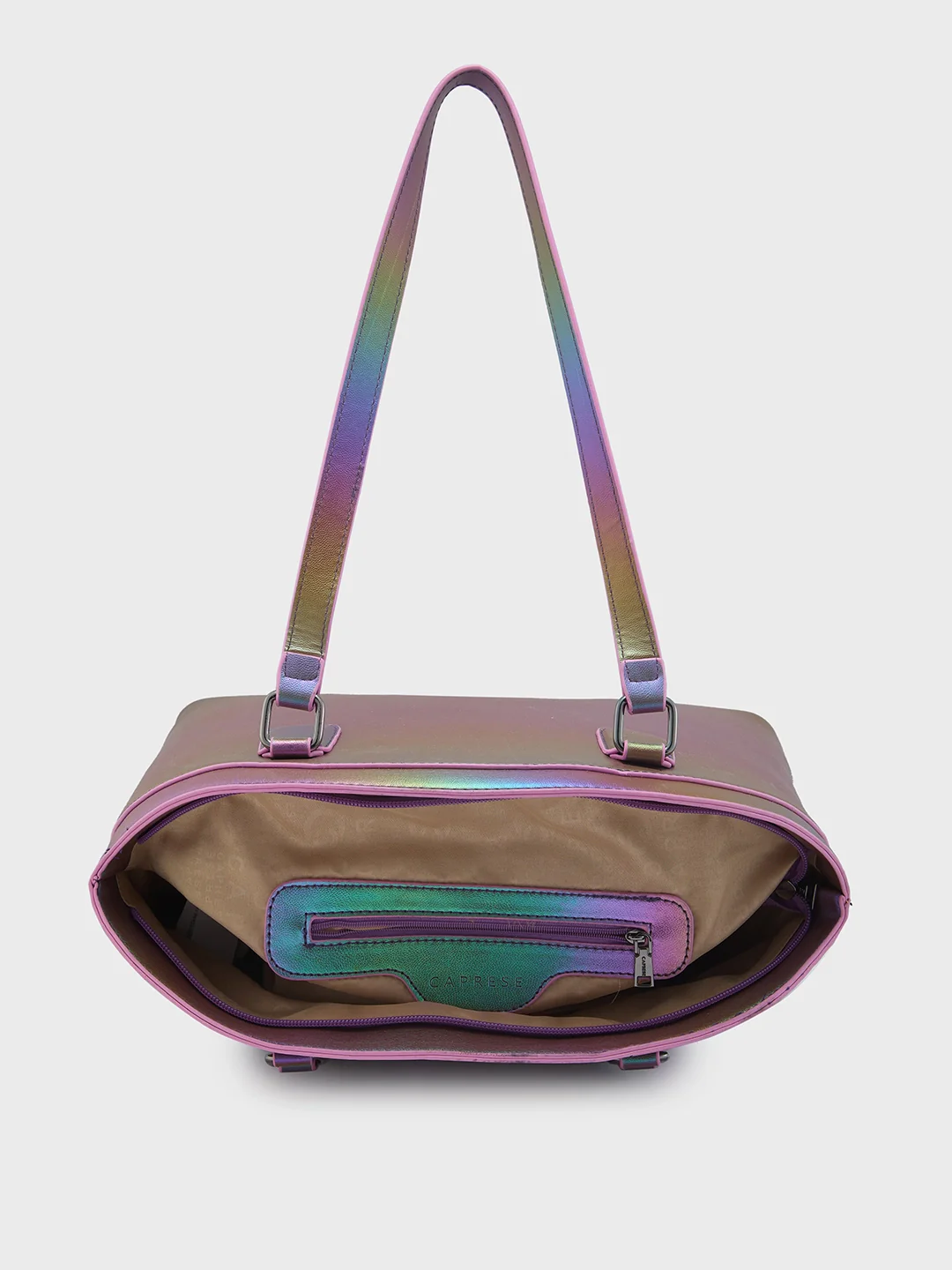 Caprese Iris Iridescent Medium Purple Tote Bag - Image 10