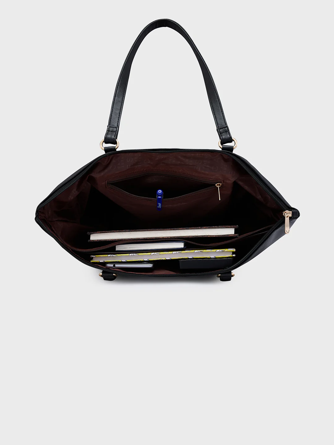 Caprese Ivis Large Black Tote Bag - Image 9