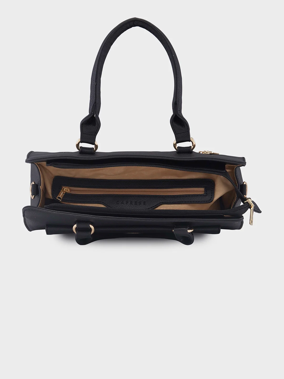 Caprese Jackie Medium Black Satchel Bag - Image 10