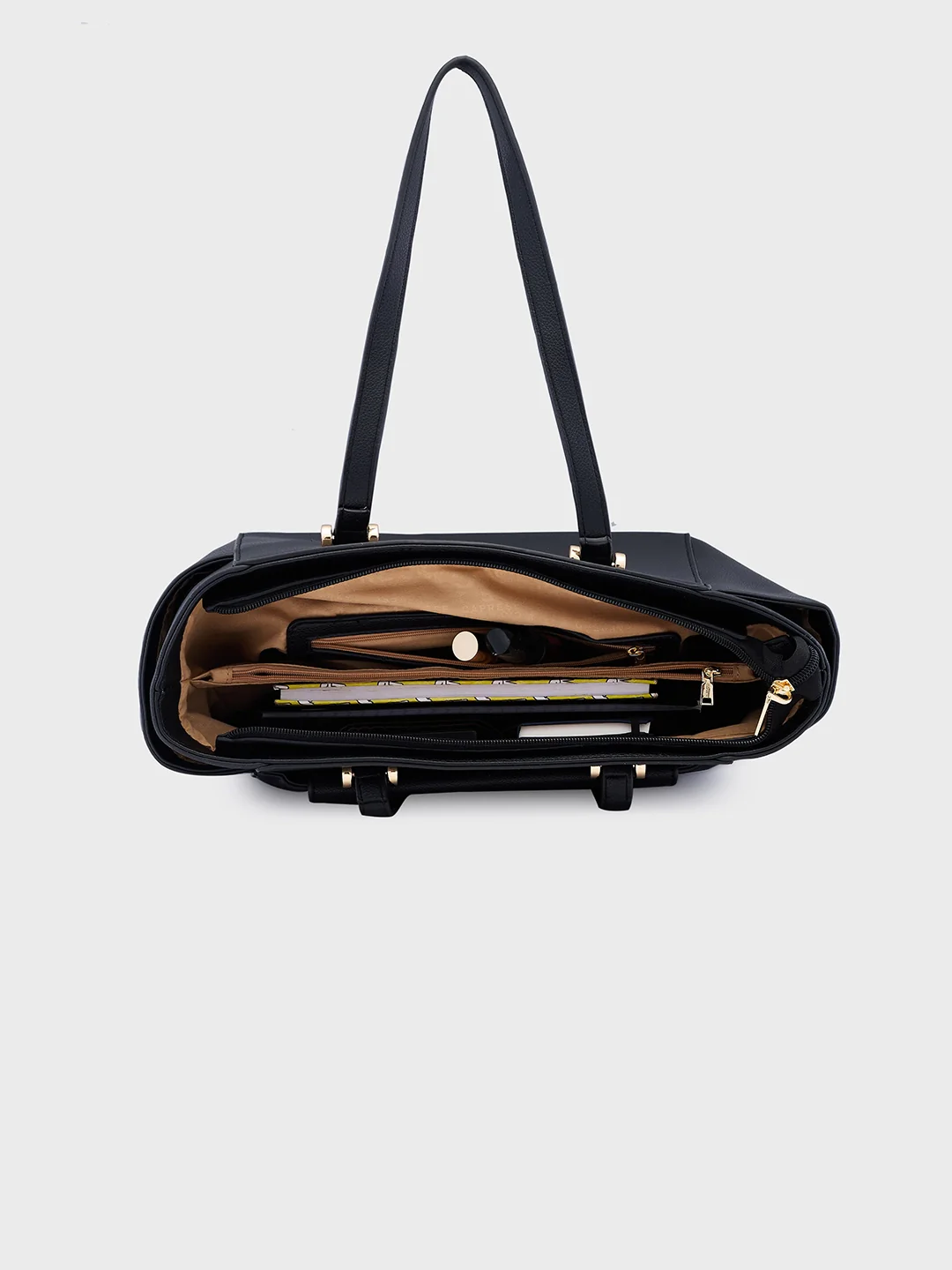 Caprese Jackie Large Black Tote Bag - Image 9