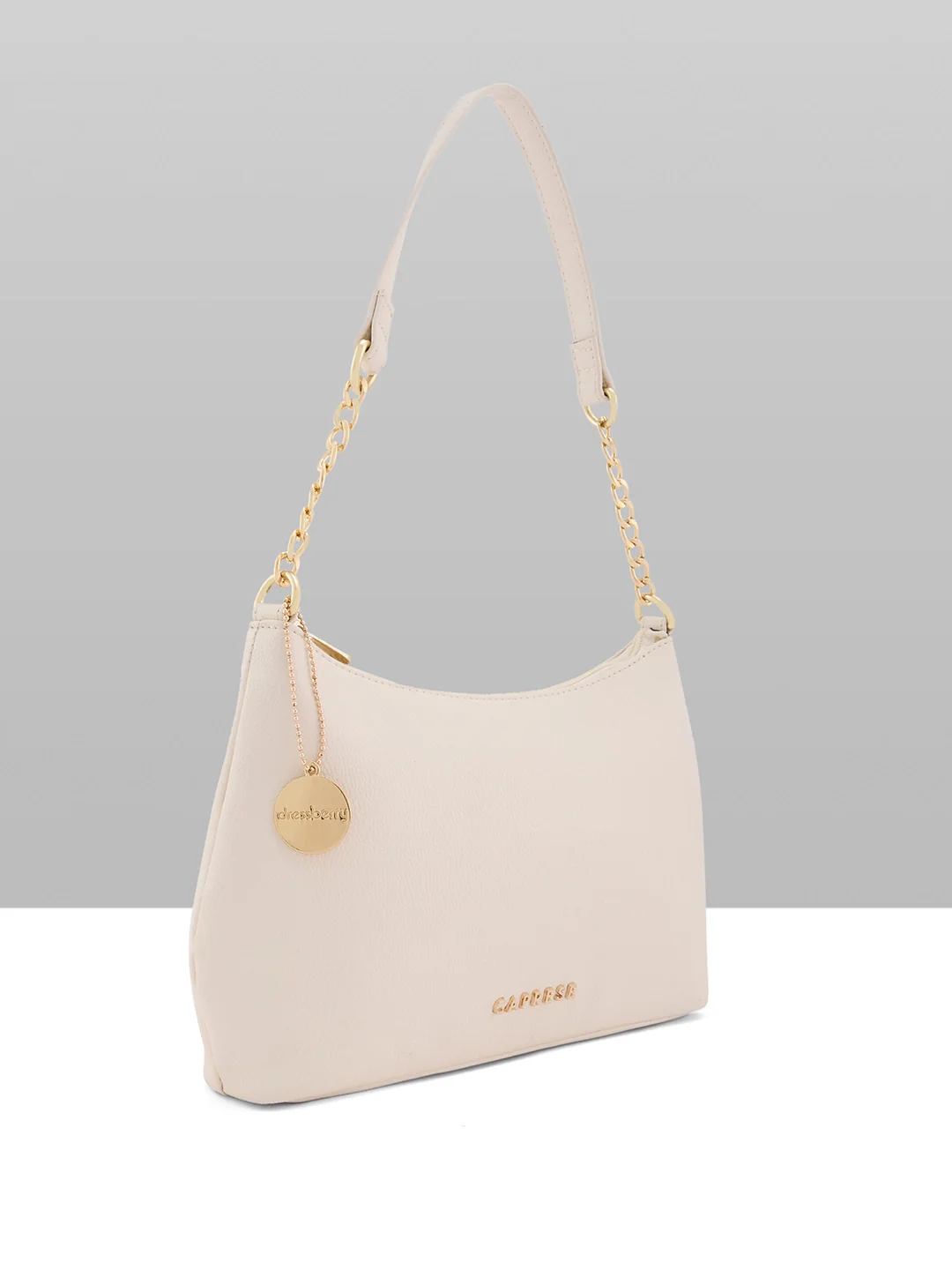 Caprese Jaime Medium Alpine Oat Baguette Bag - Image 10