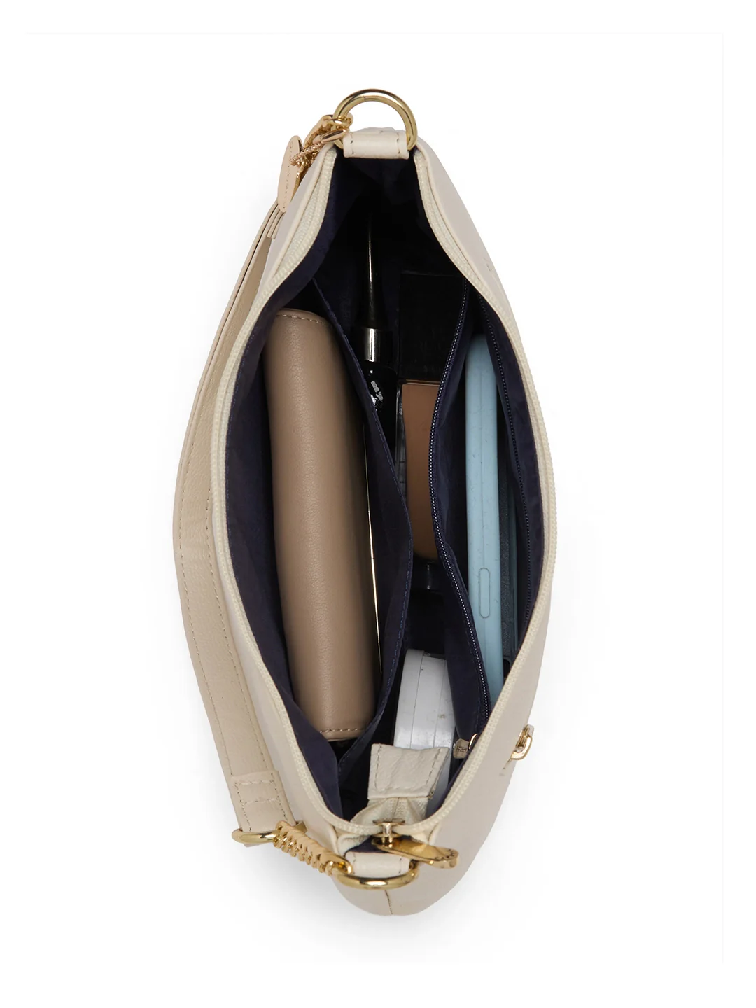 Caprese Jaime Medium Alpine Oat Baguette Bag - Image 14