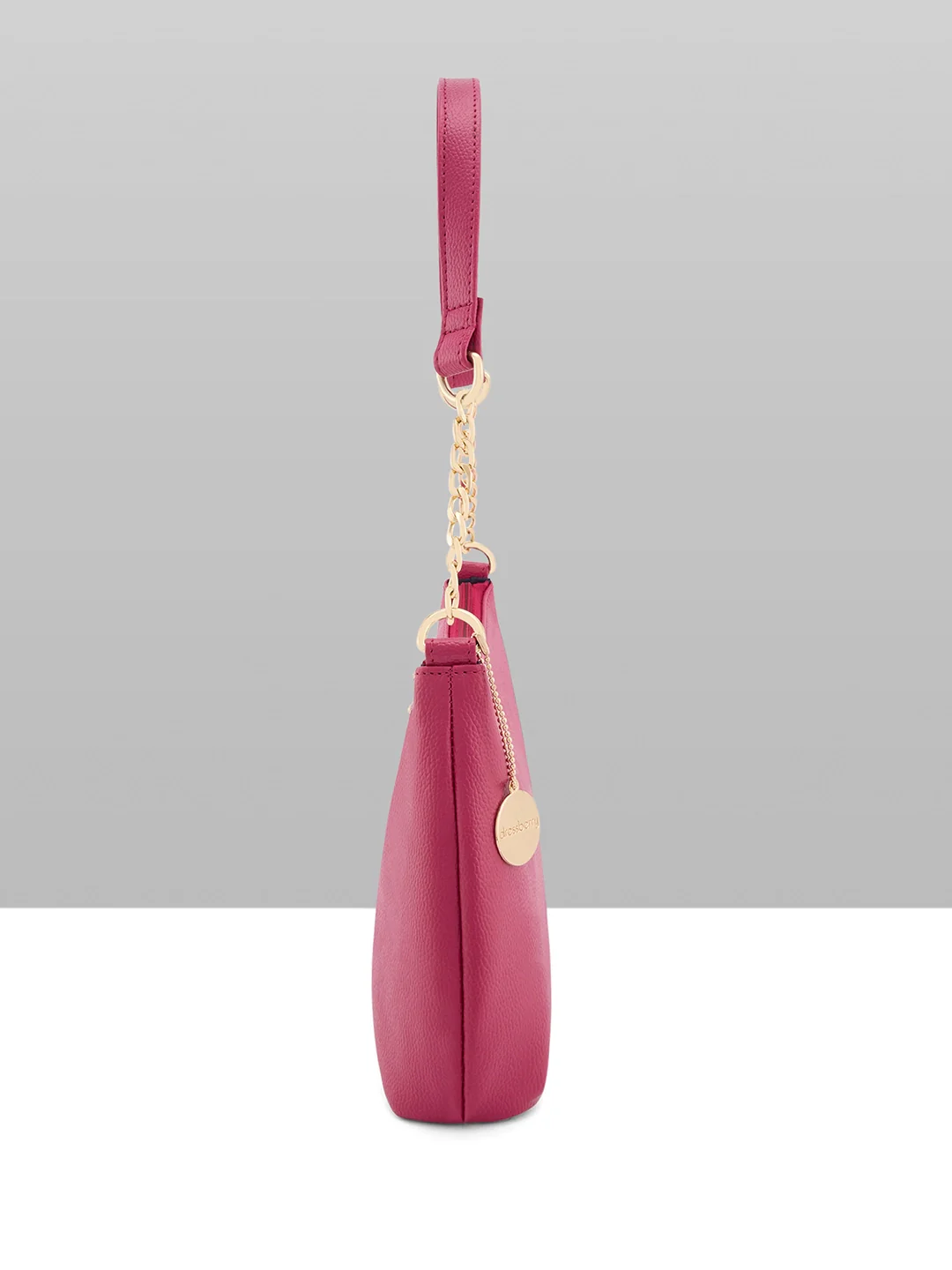 Caprese Jaime Medium Fuchsia Pink Baguette Bag - Image 11